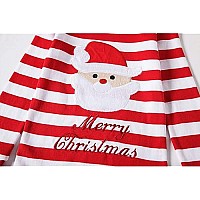 Kikizye Christmas Striped Santa Claus Little Girls Boys Pjs 100 Cotton Long Sleeve Kids Toddler Pajamas Sets Size 2T Red