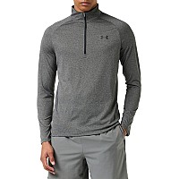 Under Armour Mens Ua Tech Zip Long Sleeve Lg Gray