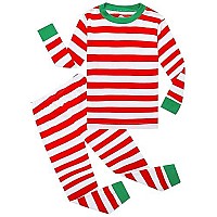 Kikizye Little Girls Boys Christmas Pajamas Sets 100 Cotton Sleepwears Kids Pjs Size 6 Striped