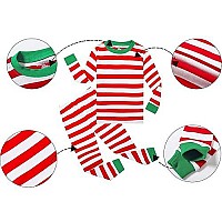 Kikizye Little Girls Boys Christmas Pajamas Sets 100 Cotton Sleepwears Kids Pjs Size 6 Striped