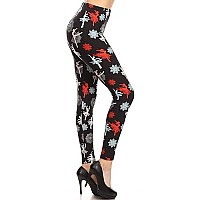 Leggings Depot Womens High Waist Novelty Christmas Holiday Print Leggingsfull Lengths655 Snowflake Ballerina 3X5X