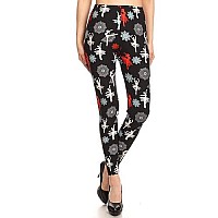 Leggings Depot Womens High Waist Novelty Christmas Holiday Print Leggingsfull Lengths655 Snowflake Ballerina 3X5X