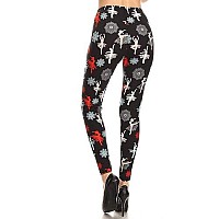 Leggings Depot Womens High Waist Novelty Christmas Holiday Print Leggingsfull Lengths655 Snowflake Ballerina 3X5X