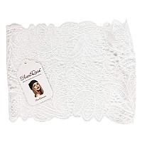 Sharirose White Lace Headband For Women Hair Accessories For Women Stretch Lace Vintage Floral Headband Makeup Headband Hairband