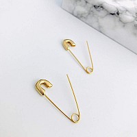 Punk Safety Pin Cartilage For Women Stainless Steel Minimalist Hoop Earrings Personalized Dangle Drop Fashion Hypoallergenic Jew