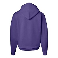 Hanes Ecosmart Hooded Sweatshirt Purple M