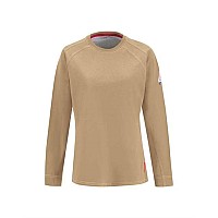 Bulwark Iq Series Comfort Knit Womens Long Sleeve Tee Khaki Xl