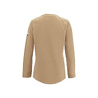 Bulwark Iq Series Comfort Knit Womens Long Sleeve Tee Khaki Xl