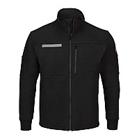 Bulwark Zip Front Fleece Jacketcotton Spandex Blend Black L