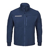 Bulwark Zip Front Fleece Jacketcotton Spandex Blend Navy L