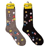 Foozys Men Billiards Cool Sports Novelty Crew Socks 2 Pair