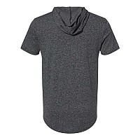 Next Level Mock Twist Short Sleeve Hoodie Black S