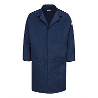 Bulwark Concealed Snap Front Lab Coat Excel Fr Comfortouch 6 Oz Navy Xs