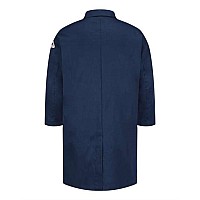 Bulwark Concealed Snap Front Lab Coat Excel Fr Comfortouch 6 Oz Navy Xs