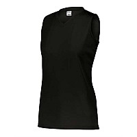 Augusta Sportswear Girls Sleeveless Wicking Attain Jersey Black L