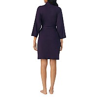 Nautica Womens Soft Robe Above Knee 34 Length Sleeve Lightweight Robe Cotton Knit Jersey Sleepwear And Loungewear Eggplan