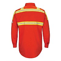 Bulwark Enhanced Visibility Long Sleeve Uniform Shirt Orange M