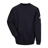 Bulwark Pullover Crewneck Sweatshirt Cottonspandex Blend Navy Xl