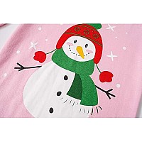 Family Feeling Big Girls Boys Long Sleeve Christmas Pajamas Sets Cotton Pyjamas Kids Pjs Size 14 Snowman