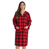 Dreamcrest Short Sleeve Flannel Duster Housecoat Women Sleepwear 9280101951X