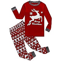 Family Feeling Big Girls Boys Long Sleeve Christmas Pajamas Sets 100 Cotton Pyjamas Kids Pjs Size 16 Reindeer