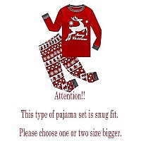 Family Feeling Big Girls Boys Long Sleeve Christmas Pajamas Sets 100 Cotton Pyjamas Kids Pjs Size 16 Reindeer