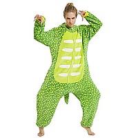 Abenca Fleece Men Triceratops Dinosaur Onesie Pajamas For Adult Cartoon One Piece Animal Halloween Christmas Cosplay Costume Li