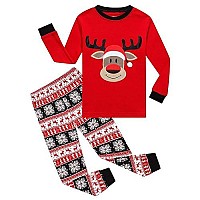 Kikizye Baby Girls Boys Long Sleeve Christmas Pajamas Sets Cotton Pyjamas Infant Reindeer Pjs1218 Months