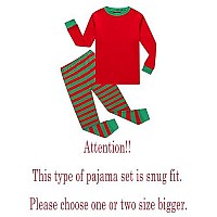 Family Feeling Big Girls Boys Matching Christmas Pajamas Sets 100 Cotton Sleepwears Kids Pjs Size 14 Striped