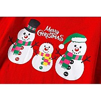 Family Feeling Little Girls Boys Long Sleeve Christmas Pajamas Sets 100 Cotton Pyjamas Toddler Kids Pjs Size 4T Snowman