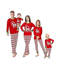 Family Feeling Adult Mens Holiday Christmas Pjs Reindeer Matching Matching Family Pajamas Sets Long Sleeve Red Pjs Size Xxl