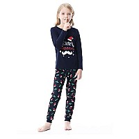 Ventelan Family Matching Christmas Pajamas Set Holiday Santa Claus Sleepwear Cotton Pjs Set For Couples And Kids