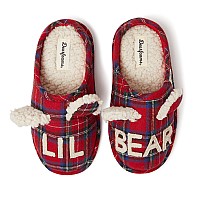 Dearfoams Unisex Slipper Lil Bear Tartan Plaid 13 Us Big Kid