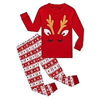 Dolphinfish Girls Pajamas 100 Cotton Toddler Pjs Christmas Clothes Long Sleeve Kid Pjs Sleepwear Sets Size 10 Red