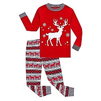 Family Feeling Big Girls Boys Long Sleeve Christmas Pajamas Sets 100 Cotton Pyjamas Kids Pjs Size 16 Reindeer