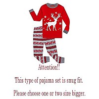 Family Feeling Big Girls Boys Long Sleeve Christmas Pajamas Sets 100 Cotton Pyjamas Kids Pjs Size 16 Reindeer