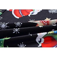 Ximage Womens Loose Yoga Christmas Moose Santa Claus Pants Floral Printed Trousers Flowy Beach Pants Moose Santa Claus Small