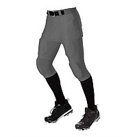 Alleson Athletic Youth No Fly Football Pants With Slotted Waist Charcoal L