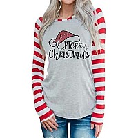 Fronage Womens Christmas Shirts Long Sleeve Tunics Casual Raglan Tops Xlarge 07 S Rw