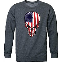 Graphic Crewneck Skull Flag Hchar M