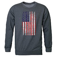 Graphiccrewneck Distressed Flag Hch L