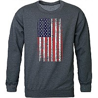 Graphiccrewneck Distressed Flag Hch L