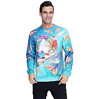 Raisevern Ugly Christmas Sweater For Men Women Funny Xmas Santa Cat Ride Unicorn Sweatshirt Holiday Festive Long Sleeve Winter P