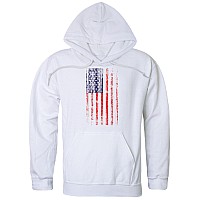 Graphic Pullover Distressed Flag White L