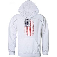 Graphic Pullover Distressed Flag White L