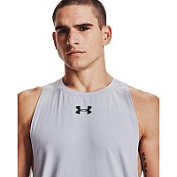 Under Armour Mens Baseline Cotton Tank Mod Gray 011Black Medium