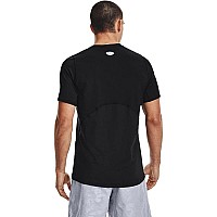 Under Armour Mens Armour Heatgear Fitted Shortsleeve Tshirt Black 001White Large