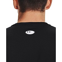 Under Armour Mens Armour Heatgear Fitted Shortsleeve Tshirt Black 001White Large