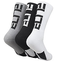 Podinor Elite Basketball Crew Socks For Men And Women Cushion Performance Athletic Basketball Socks