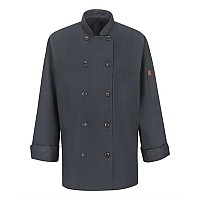 Chef Designs Womens Mimix Chef Coat With Oilblok Charcoal L